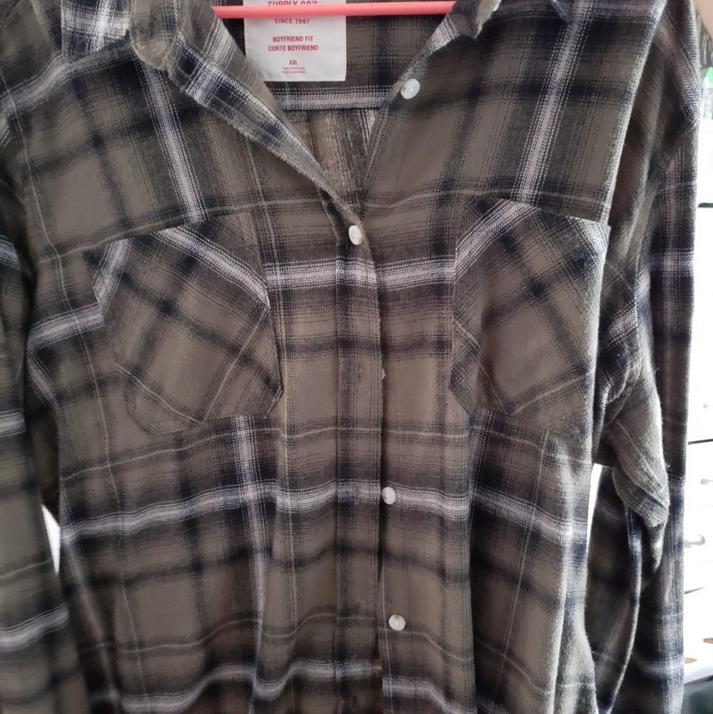 Plaid button down